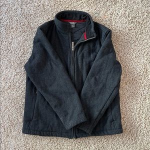 Woolrich Quilted Zip 100% Wool Coat- Womens size Medium, color Heather Charcoal